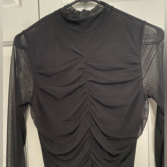 Nasty Gal 🖤 Sheer Mesh Dress, Size 8, black - Picture 5 of 9